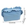 Ruffle Cosmetic Bag Multi-Color Cute Makeup Pouch Zipper Travel Portable Toiletry Organizer Bag For Women Girls