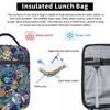 Colour Alien Rocket Spaceship Pattern Insulated Lunch Bag for Women Children Portable Food Boxes Thermal Lunch Box Tote