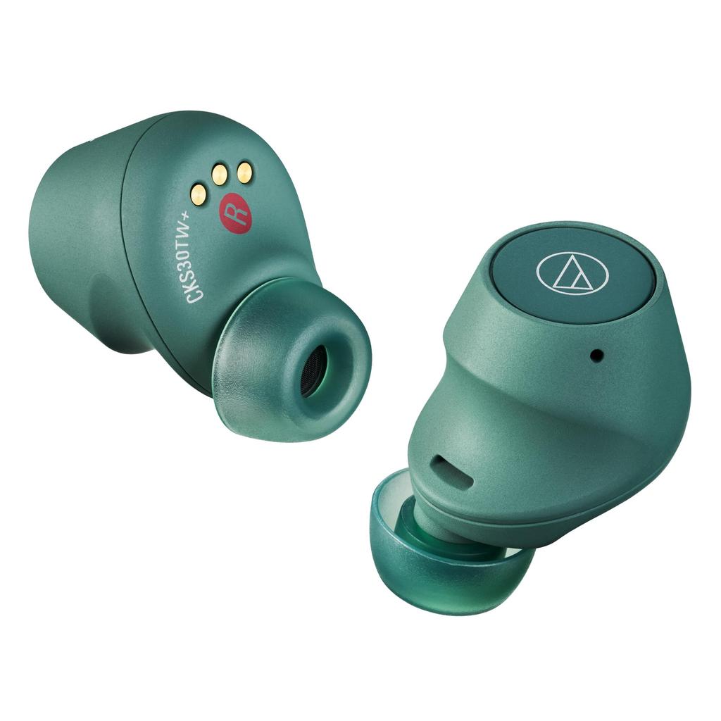 SOLID BASS Series True Wireless Low IP55 Audio-technica ATH-CKS30TW+ Earphones, Latency, (Avergreen)
