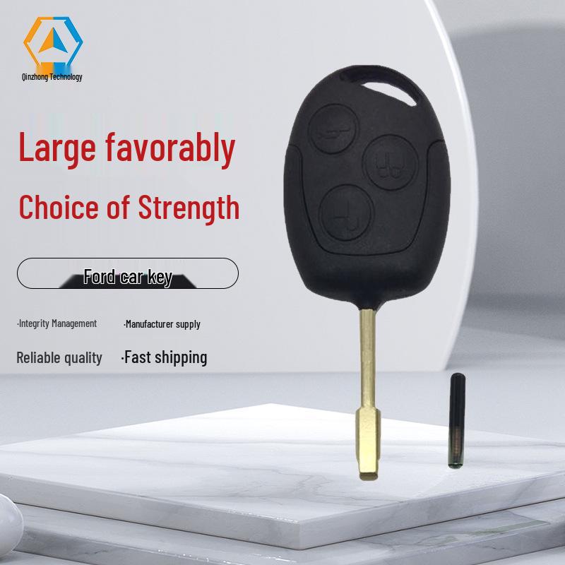 Compatible Ford Car Keys: Mondeo, Fiesta 3-Button, 433 MHz, 4D60 80-bit Chip
