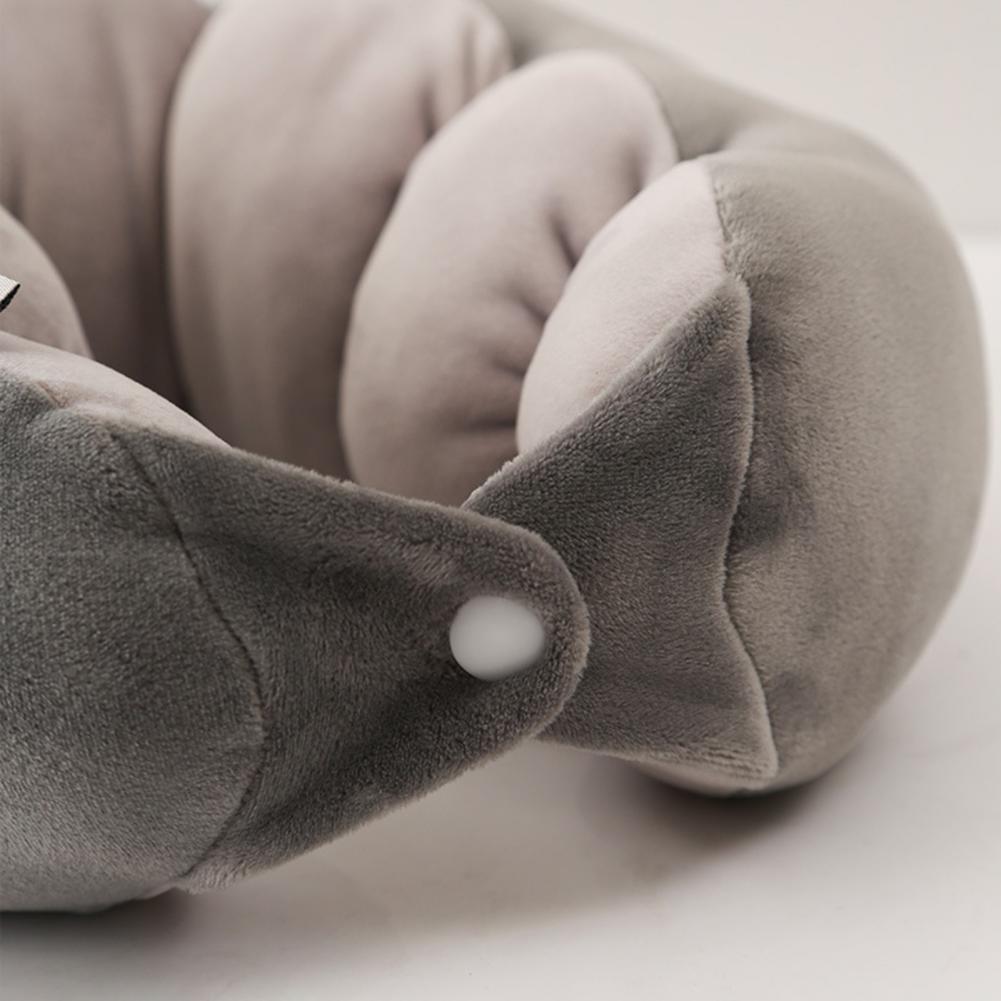 Portable Travel Pillow Extra-Soft Breathable Adjustable Neck Support Cushion Pillow Washable Non-Fading For Car Travel Office