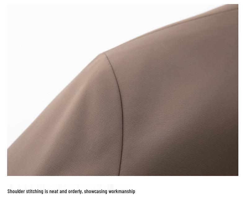 Jaqueta Masculina Casual de Negócios em Seda de Leite para Primavera - Gola Simples Outerwear Juvenil