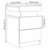 VidaXL Bedside Table with LED Artisan Oak Engineered Wood, Bedside Furniture, Side Table, Bed Cabinet, 857656