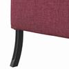 High Back Sofa 101 Cm Burgundy Fabric