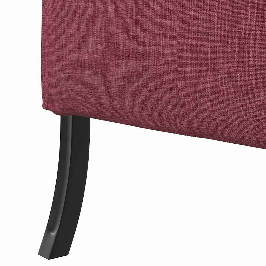 High Back Sofa 101 Cm Burgundy Fabric