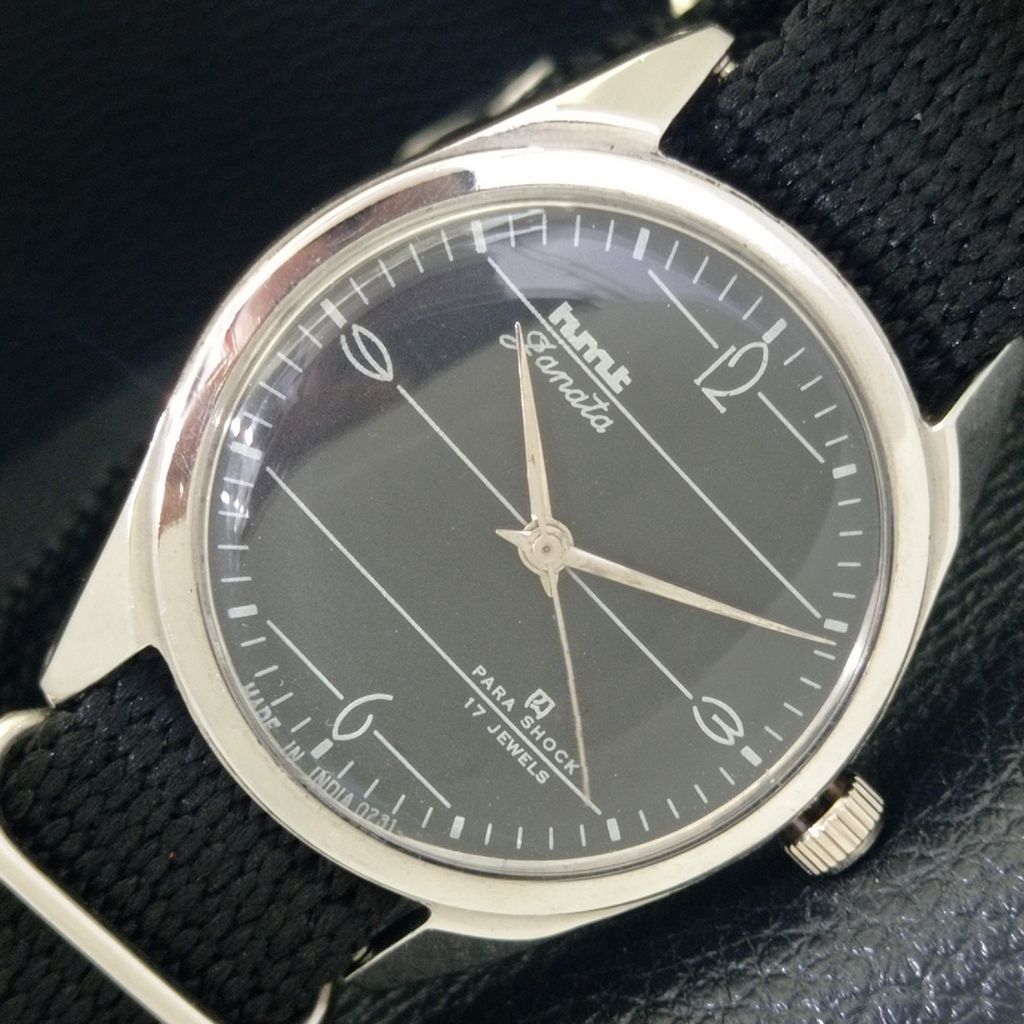 

ВИНТАЖНЫЕ HMT JANATA МЕХАНИЧЕСКИЕ ИНДИЙСКИЕ МУЖСКИЕ ЧАСЫ С ЧЕРНЫМ ЦИФЕРБЛАТОМ a700099-5 R201-a700099