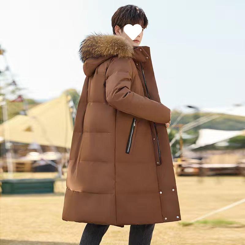 Down Jacket Men's Medium and Long Winter New Korean Version Trend Thickened Knee Loose Large Size Men's Jacket