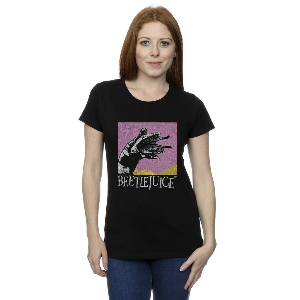 Beetlejuice Damen/Damen Sandwurm Schlange Baumwoll-T-Shirt