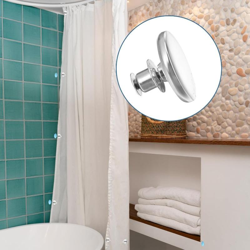 Magnetic Curtain Button Detachable Self-Adhesive Magnetic Patch for Light Blocking Drapes Shower Curtain Closure Buckle Fastener