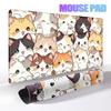 Cute Cat Mouse Pad Computer Accessories Office Game Table Mats Rubber Antislip Gaming Keyboard Mousepads XXL Desk Pads X