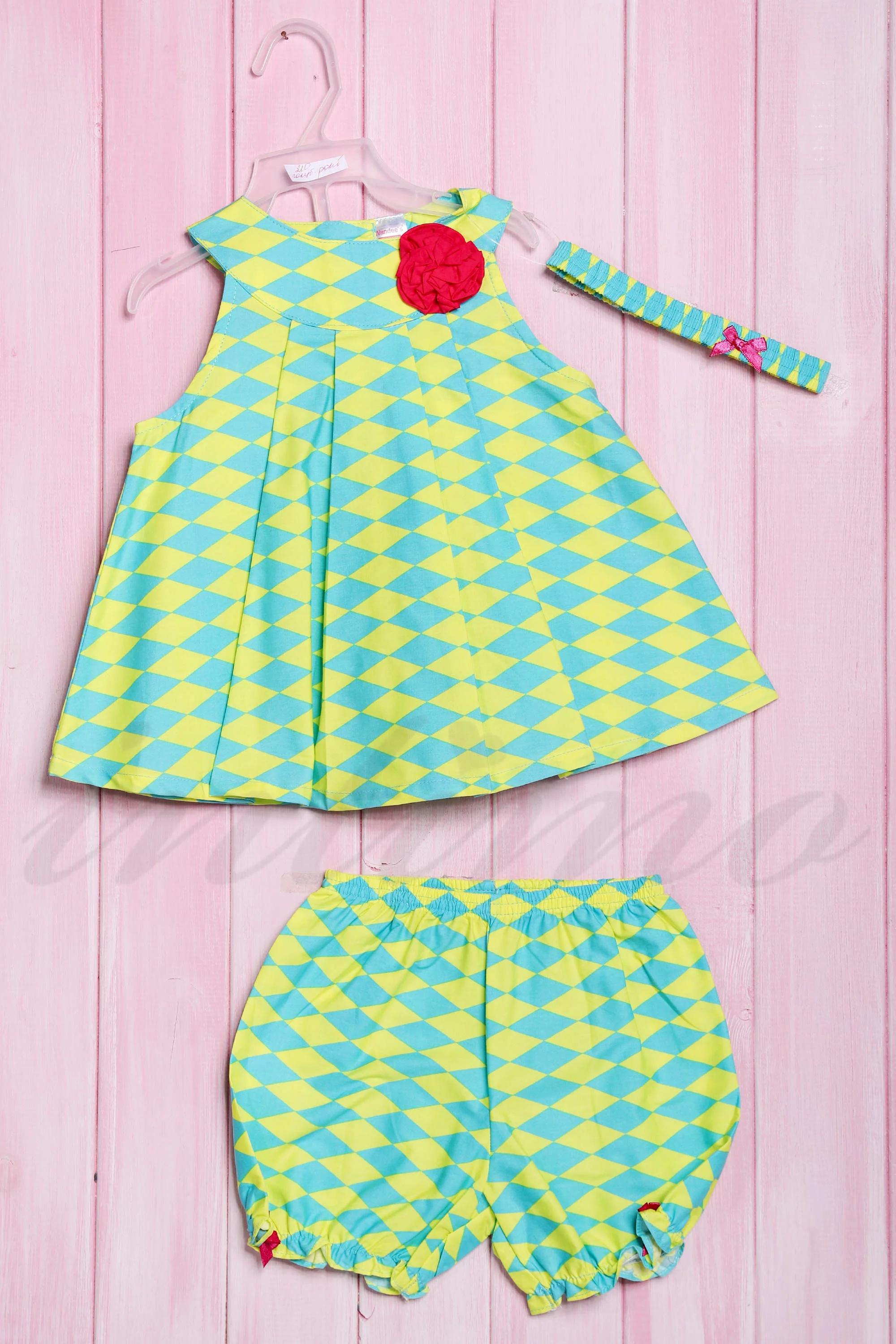 

комплект: сукня, шортики та пов язка Wandees (56145) 92(cm) різнокольорові кольору