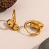 MamacitaSlay Unique Stainless Steel Cross Hoop Earrings Women's Charm Waterproof Jewelry 18K Gold Plated Statement Earrings Gift