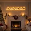 Wall Decor with Festive Christmas Lights for Holiday Winter Home Decoration