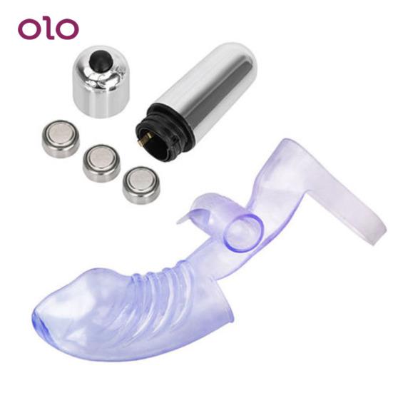 Legrační on a ona masážní hrot na prst Sexuální hračky Dildo Unisex silikonový vibrátor G