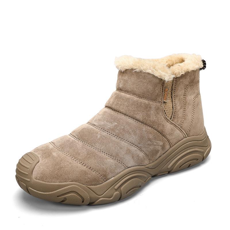 

Northeast outdoor casual cotton boots men s new winter velvet high-top cotton shoes thickened warm waterproof and cold-proof snow boots 46