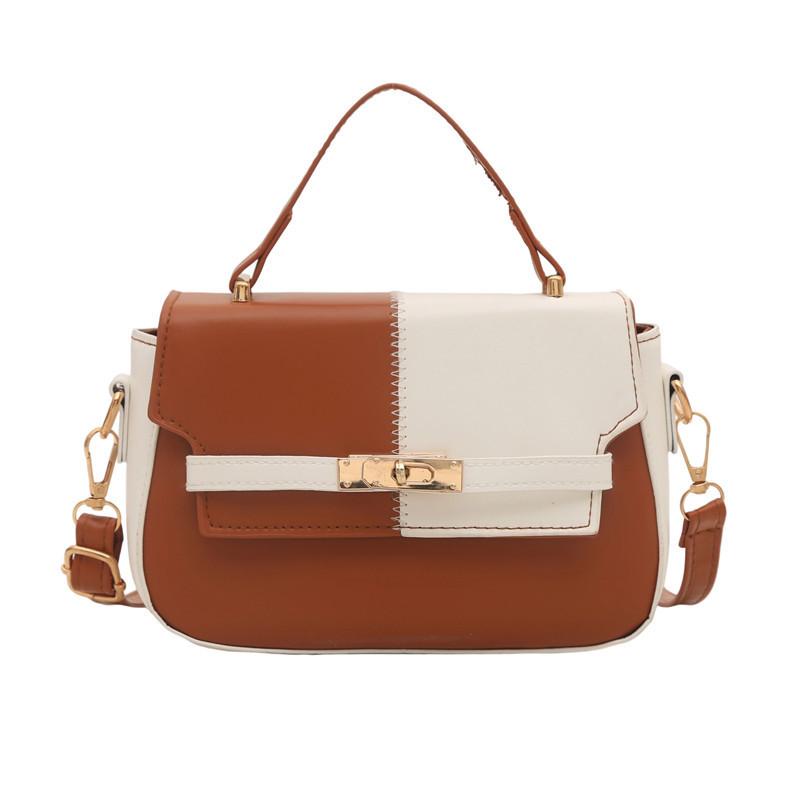 Retro Elegant Handheld Shoulder Bagwith Stitch Detailing For Casual Outings