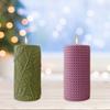 Silicone Candle Mould For Craft Star Embossed Cylinder Shape Reusable Home Decoration Candle Making Tool