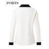 PORTS Women's V-Neck Contrast Slim-Fit Wool Blend Knit Sweater