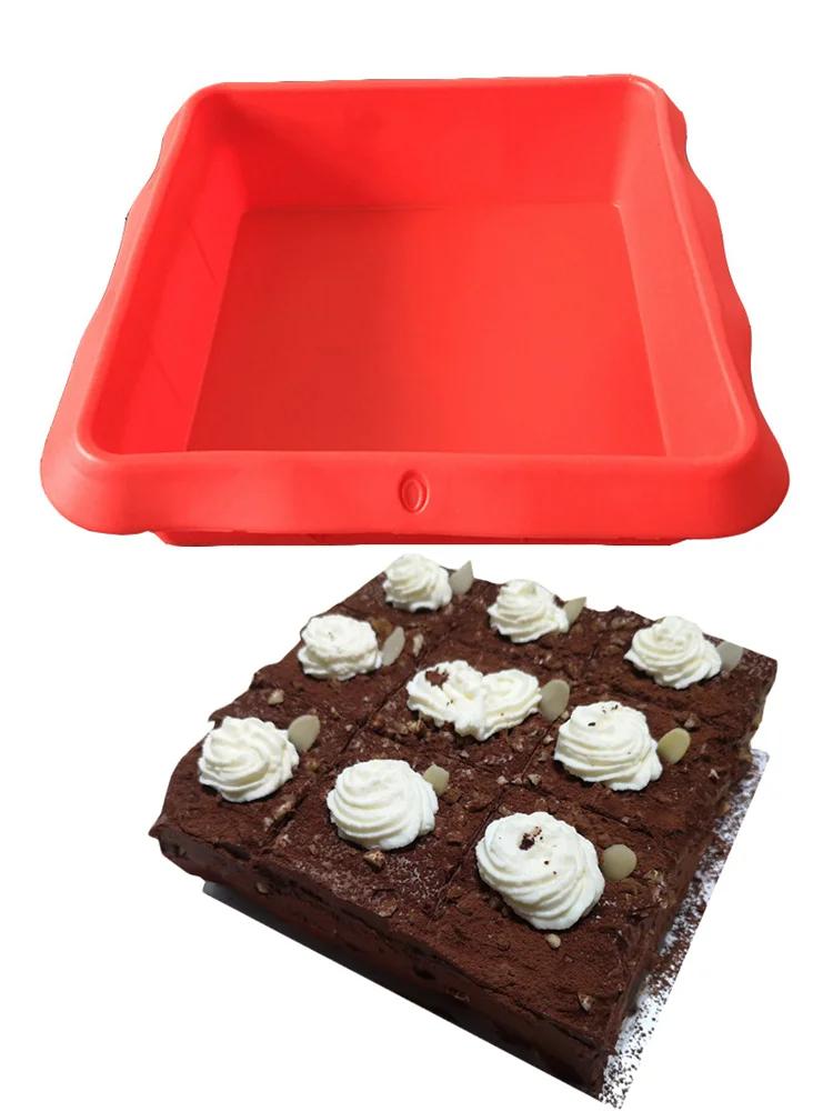 DIY Baking Cake Tools Square Non-Stick Silicone Cake Mold Oven Baking Pan Cake Form Tray Bread Bakeware Mould