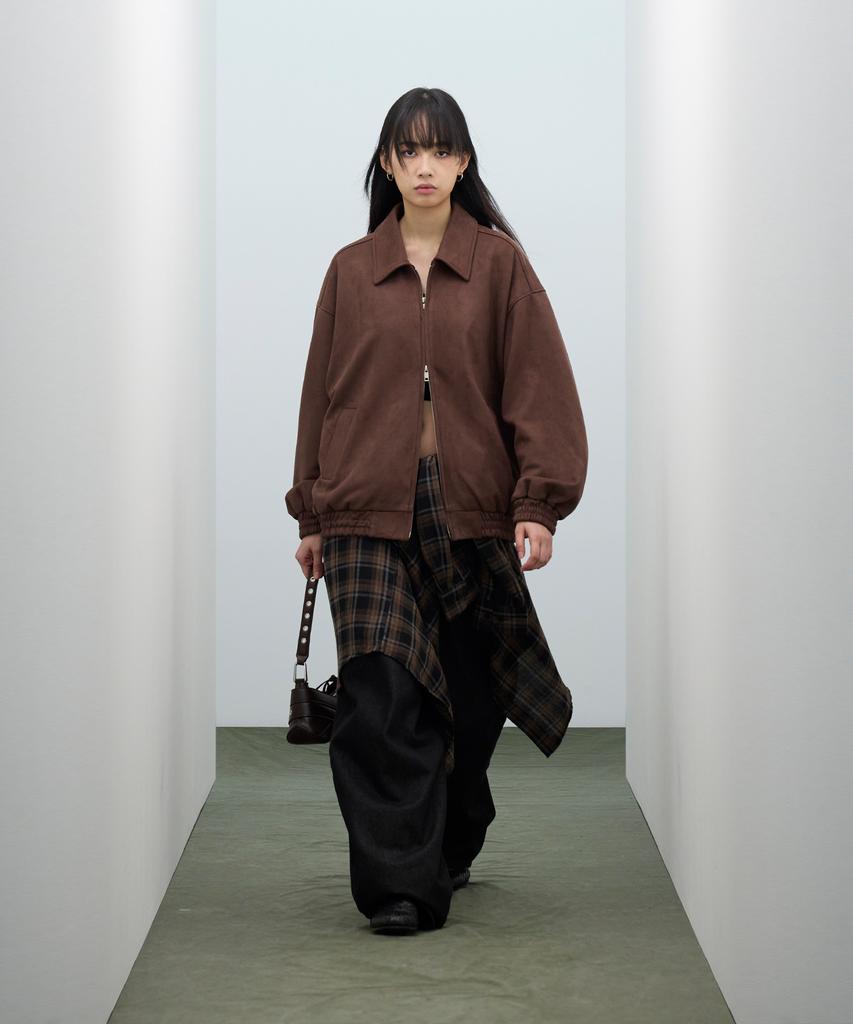 Standarderror 87-Stan009 [Renewal] Standard Blouson Suede Jacket Dark Brown