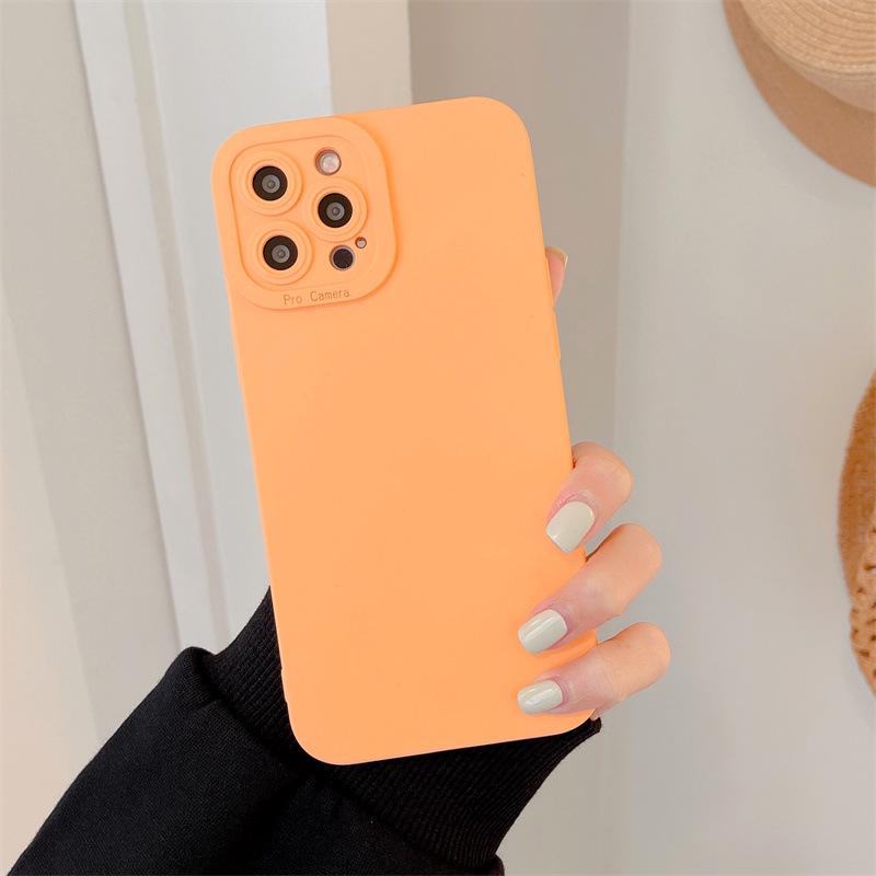 

Eye Pupil iPhone 17 Case - Compatible with iPhone 15, 13, 11, XS Max - Solid Color Silicone, Drop-Proof, Cross-Border. 11 оранжевый