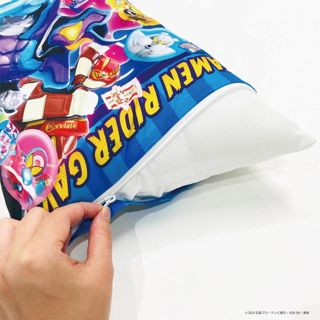 MORIPiLO Poduszka Morishita Kamen Rider Gav 40x30cm Zmywalna z pokrowcem Poduszka-zabawka Towary z postaciami Niebieski 4621458 Dziecięca Ok.