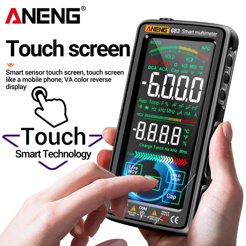 Smart Multimeter Tester High-end Touch Rechargeable 6000 Counts Multimetro Test Multitester AC/DC Voltage Current Tool