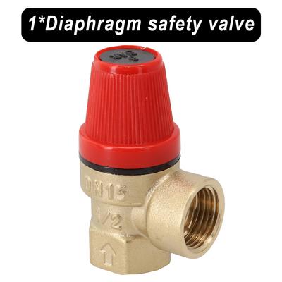 Soupape de sécurité à membrane en laiton / Interrupteur de décharge de vidange 1/2 pouce Niveau de pression 3 bars à 7 bars Vanne de vidange pour chauffe-eau solaire