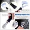 Glarks 26Pcs Tire Repair Patch Tool Kit Including 1Pc Tire Patch Roller, 1Pc Tire Inner Liner Scraper and 24Pcs 4mm/6mm/9mm Tire Repair Patch Plug