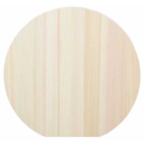 Umezawa Wooden Cutting Board, Hinoki (Cypress), Large, Round, 35cm Diameter x 2cm Thick, Made in Japan, 445109