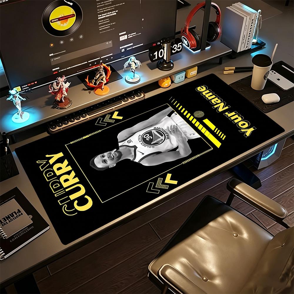 Golden State Inspiration Curry Personalized Text Mouse Pad Office Mouse Mats HD Print Desk Pad Non-Slip Rubber Bottom Office Desk Accessory