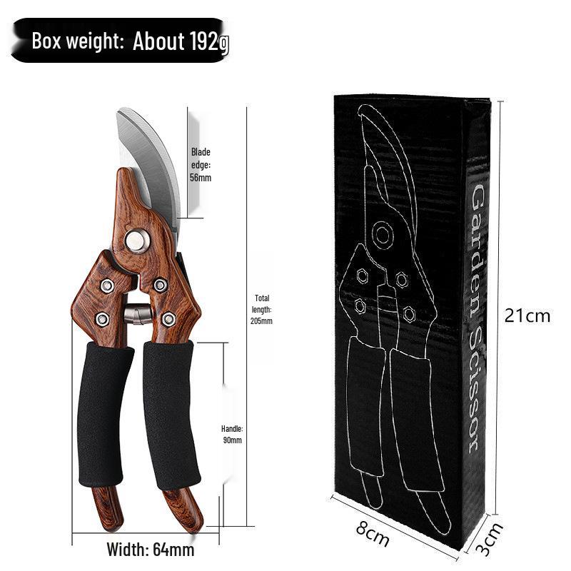 Heavy-Duty Stainless Steel Labor-Saving Pruning Shears for Garden and Bonsai, Multi-Functional Power Shears for Thick Branches