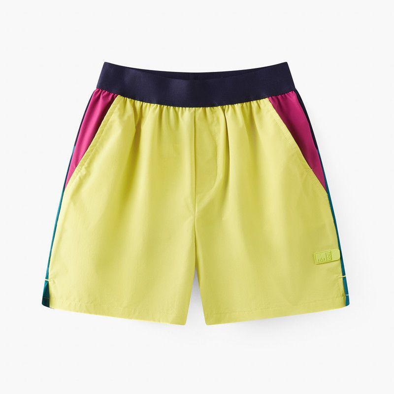 [Moisture-Absorbing and Quick-Drying] Mqd Children s Clothing Boys  Contrasting Color Shorts Summer New Style Children s Cycling Shorts Avocado color 150cm