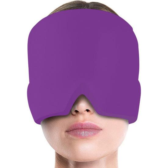 Migrenelindrende lue Puffy øyne Spenning Stresslindring Gel Is Hodeinnpakning Gjenbrukbar Beroligende Hodepine Varm Kald Terapi Ansikts Øyebeskyttelse