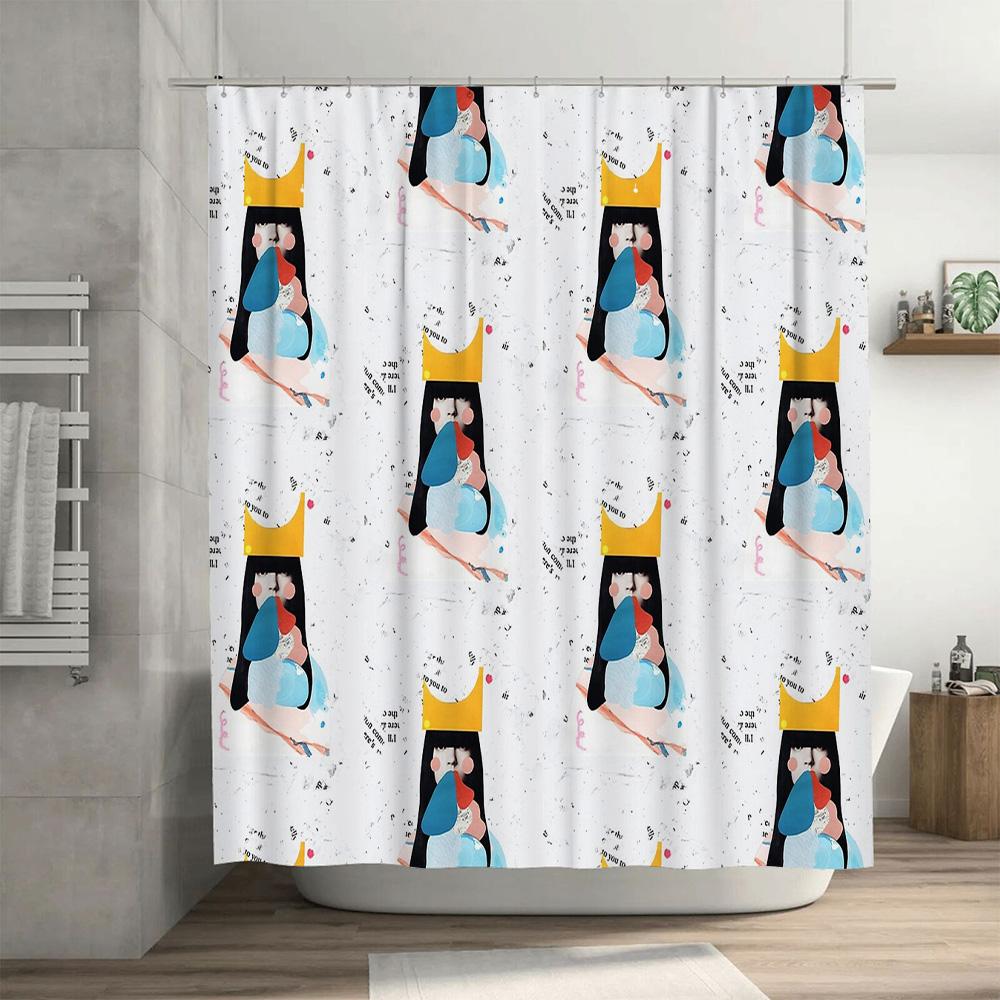 Anime Shower Curtain Japanese Otaku Decor Washable Bathroom Curtain Home Decor Backdrop Artistic Pattern Anime Gift