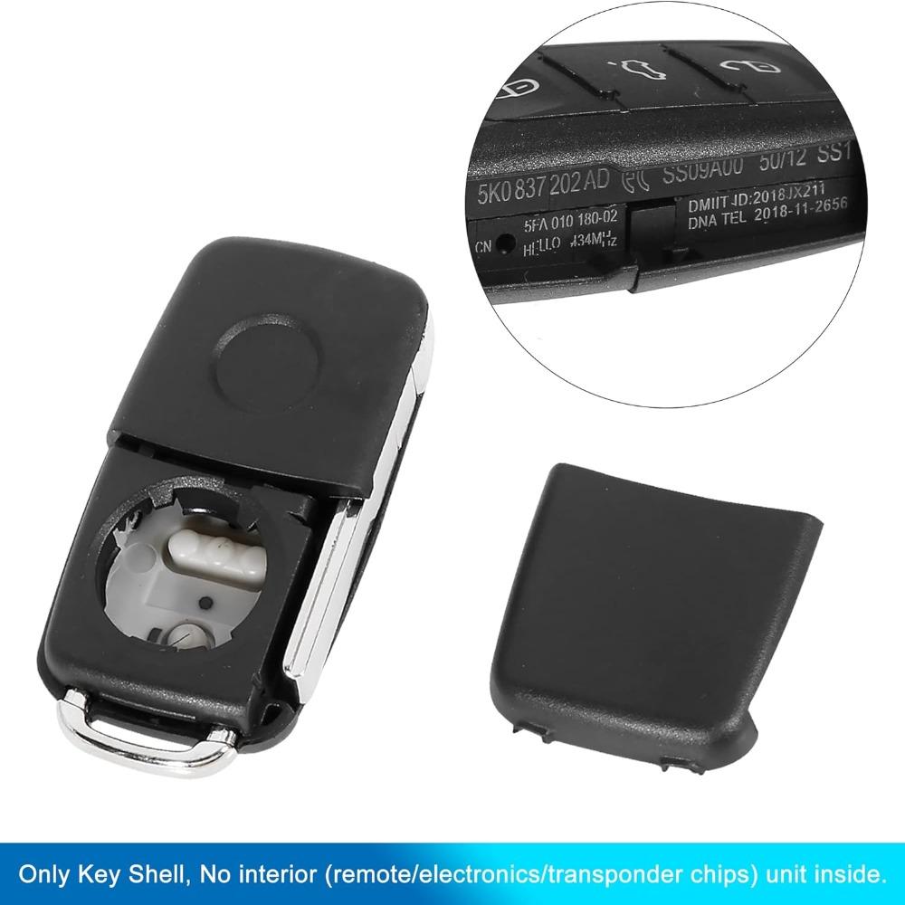 Kunststoff Schlüsselhülle Schwarz Schlüsselanhänger Hülle 3 Tasten Schlüsselhülle Schlüsselhülle Hülle für VW