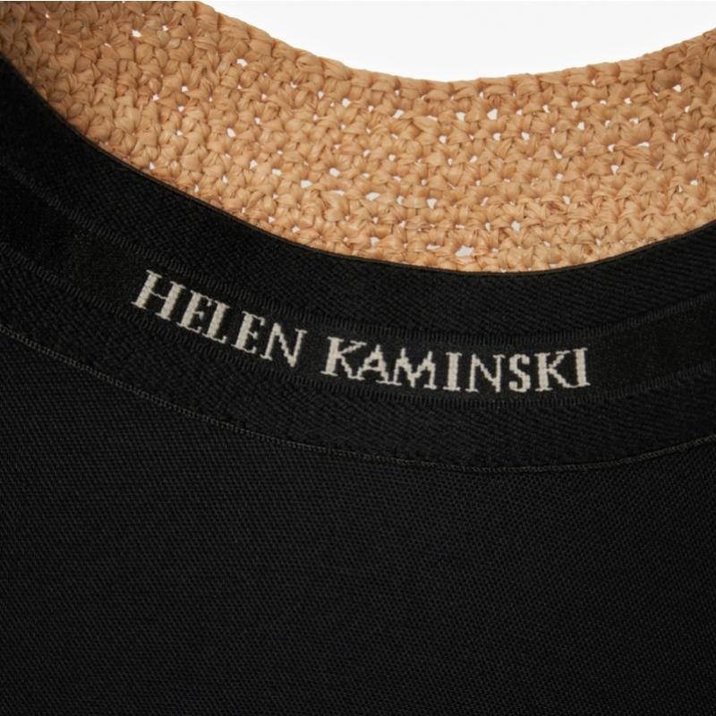 Helen Kaminski Rosalie Naturel Noir Visière Casquette de Soleil Chapeau50610