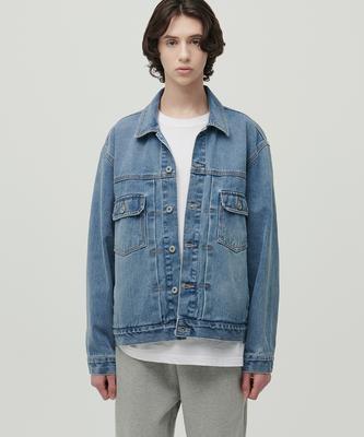 Relaxed Denim Trucker Jacket 2 [Light Indigo]