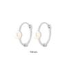 Factory 925 Sterling Silver Pearl Hoop Earring for Women Minimalist Versatile Daily Wear Stackable Earring Jewelry