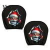 Interior Protection for SUVs 2Pcs Santa Car Headrest Covers, Christmas Printed Pillow Cases, Universal Fit Soft Polyester Auto Guards Most Vehicles,