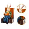 Reading Book Statue Bunny Creative Collectibles Decorative Resin Animal Figurine for