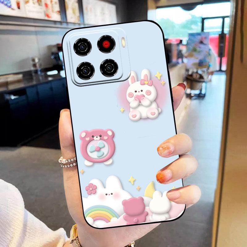 For ZTE Blade A56 Case Cute Cartoon Soft Silicone Phone Cover For ZTE Blade A 56 4G TPU Shockproof Bumper BladeA56 Z2473 Fundas