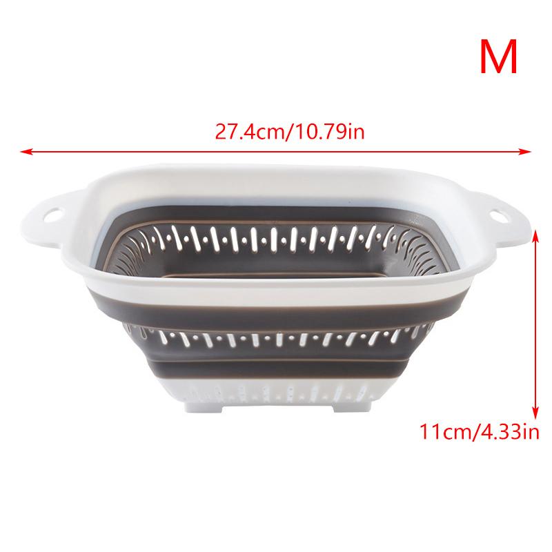 Zusammenklappbarer Silikon Küchenaufbewahrungskorb Mehrzweck Obst Gemüse Abtropfsieb Faltbarer Küchenorganizer Zubehör