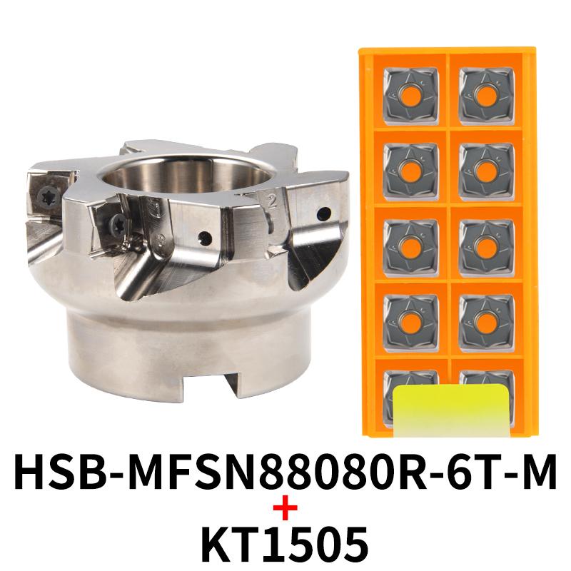 HSB-MFSN88050R-4T-M/HSB-MFSN88080R-6T-M CNC machining tool for heavy cutting MFSN milling cutter and SNMU carbide milling insert