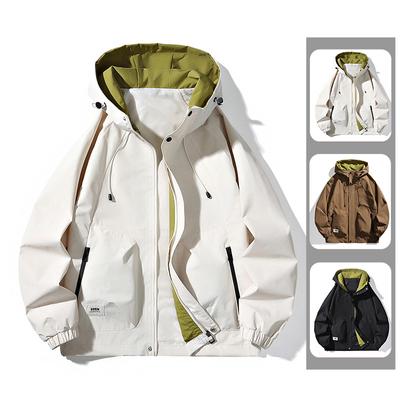 Jackets for Men, Japanese Trendy Brand Loose Hooded Mountaineering Jackets for Men, Autumn and Winter American Casual Workwear Jackets