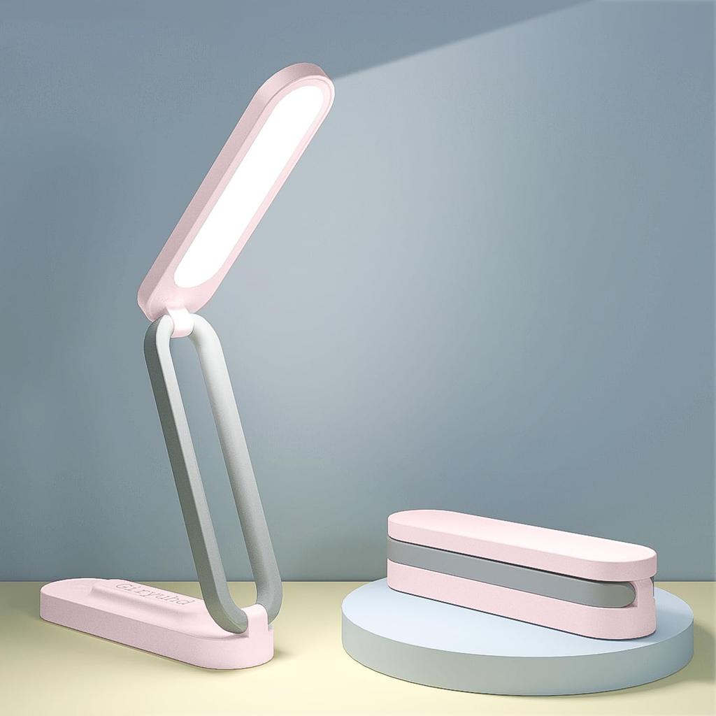 Giryuhd LED Desk Lamp for Office Home & Battery Operated Lamp Rechargeable Lamp Foldable & Portable Light, LED Desk Light Strip, 3 Brightness