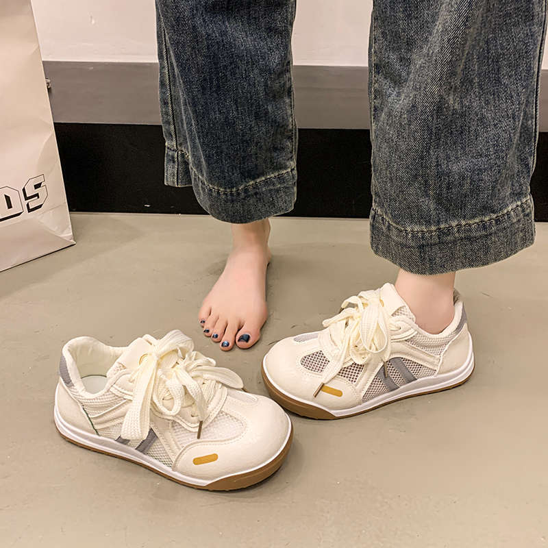 Ugly cute net little white shoes women's moral training 2025 summer new chic niche design thin Forrest Gump sports shoes
