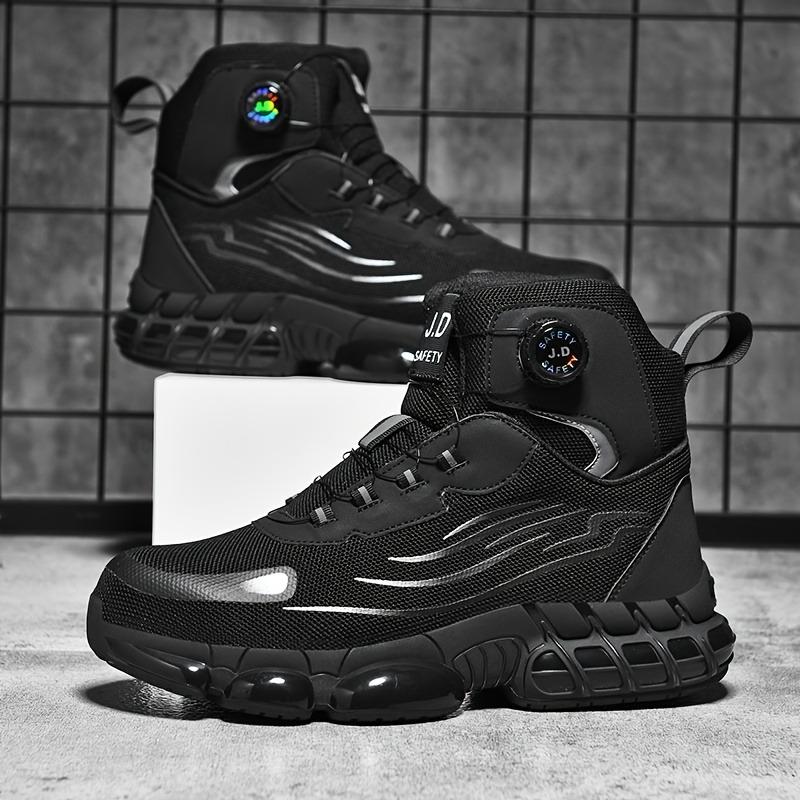 Men'S Labor Protection Shoes For Autumn And Winter, New Anti Slip Rotating Buckle Protection Lightweight Couple Style