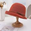 Summer breathable woven sun hat new fashion upturned brim foreign style mother hat summer sunscreen hat women