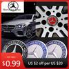 Car Sticker 4PCS 75mm Metal Emblem Car Wheel Center Hub Cap Cover Badge For Mercedes Benz AMG GLK GLE GLC W203 W206 W220 W205 W2